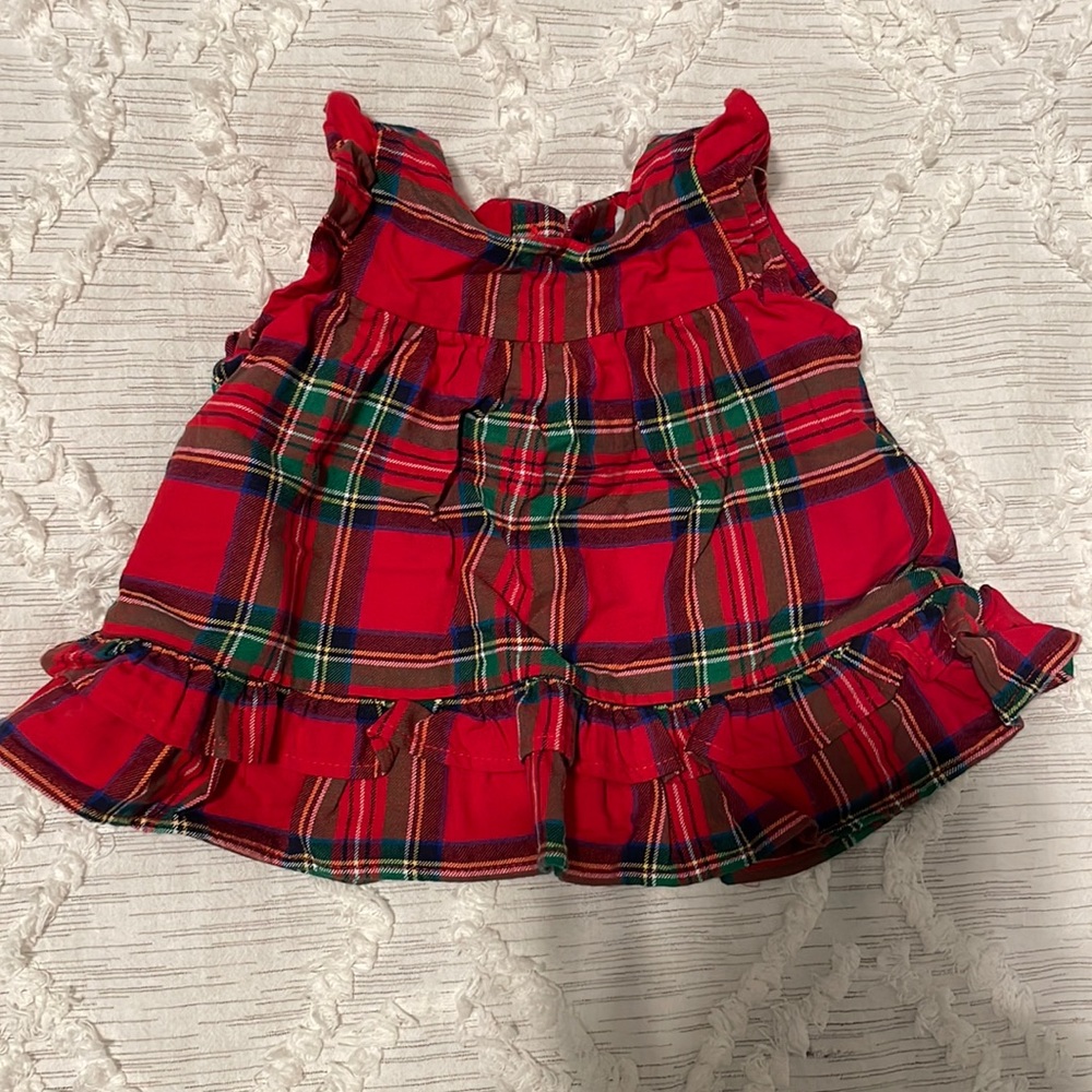 Janie and Jack 0-3 Christmas/Holiday Dress with Diaper Cover.